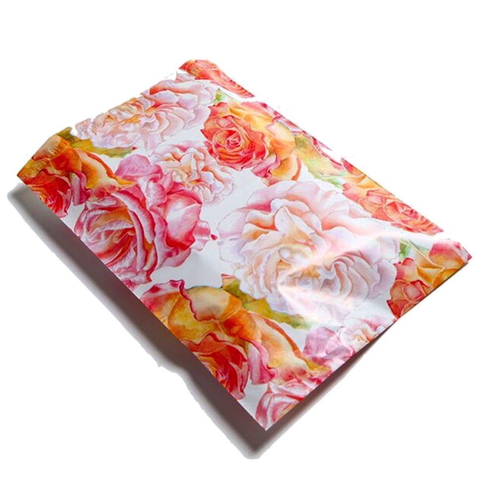 ❗️ONLY 1 Left ❗️25 10X13 Watercolor Roses Poly Mailers - Picture 7 of 10